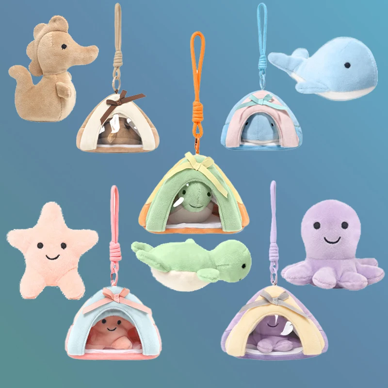 

Cute Marine Animals Plush Toys Realistic Seahorse Whale Octopus Sea Turtle Starfish Kawaii Decorative Ornament Gift For Children