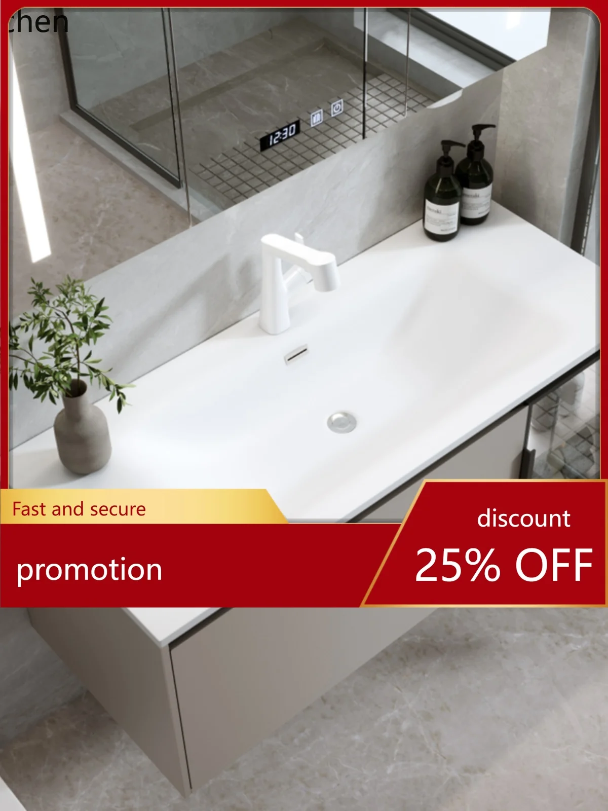 ZML hot curved rock slab integrated basin quartz stone Corian integrated basin stainless steel