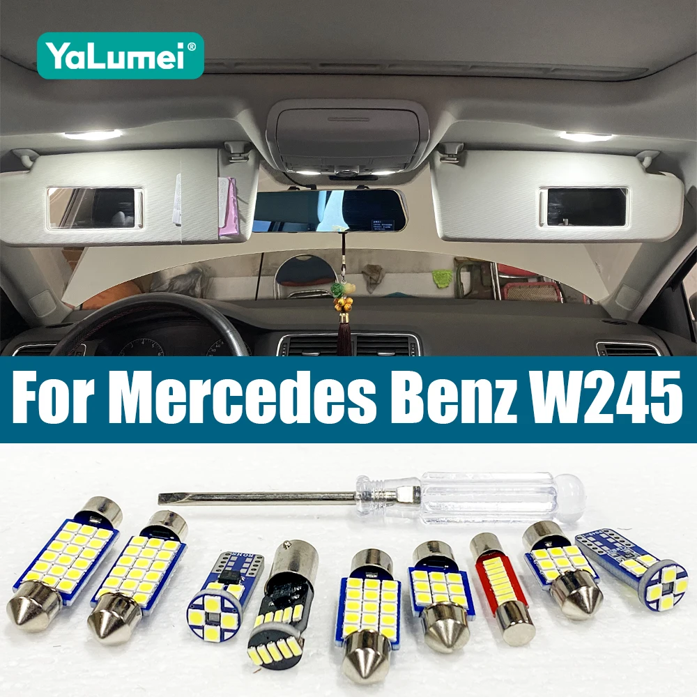 

Для Mercedes-Benz B-класса W245 B180 B200: безошибочные светодиодные лампы 12В для салона, освещения багажника и перчаточного ящика, аксессуары