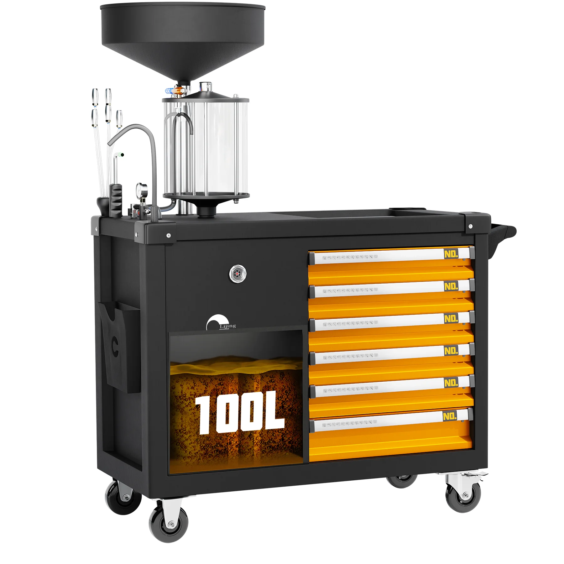 100L High Quality Oil Drum Large Capacity Durable Workshop Equipment Vehicle Tools