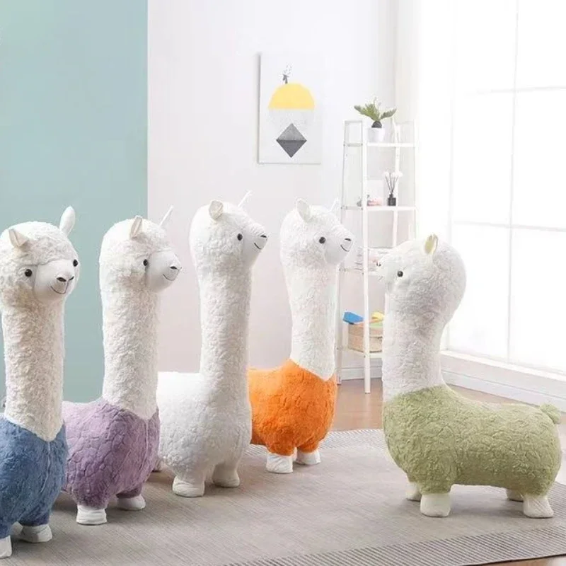 ضخمة الإبداعية الألبكة مقعد ضوء الفاخرة الحيوان البراز الطابق اليدوية زخرفة الشمال نمط الأحذية تغيير البراز مهرجان #1