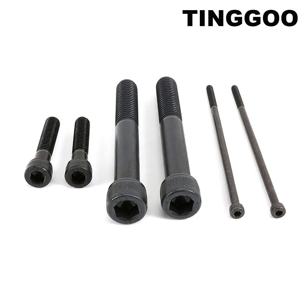 1/10pc M3 M4 M5 M6 M8 Black Grade 12.9 Steel Lengthened Long Allen Hexagon Hex Socket Cap Head Screw Bolt Half Thread L=30-300mm