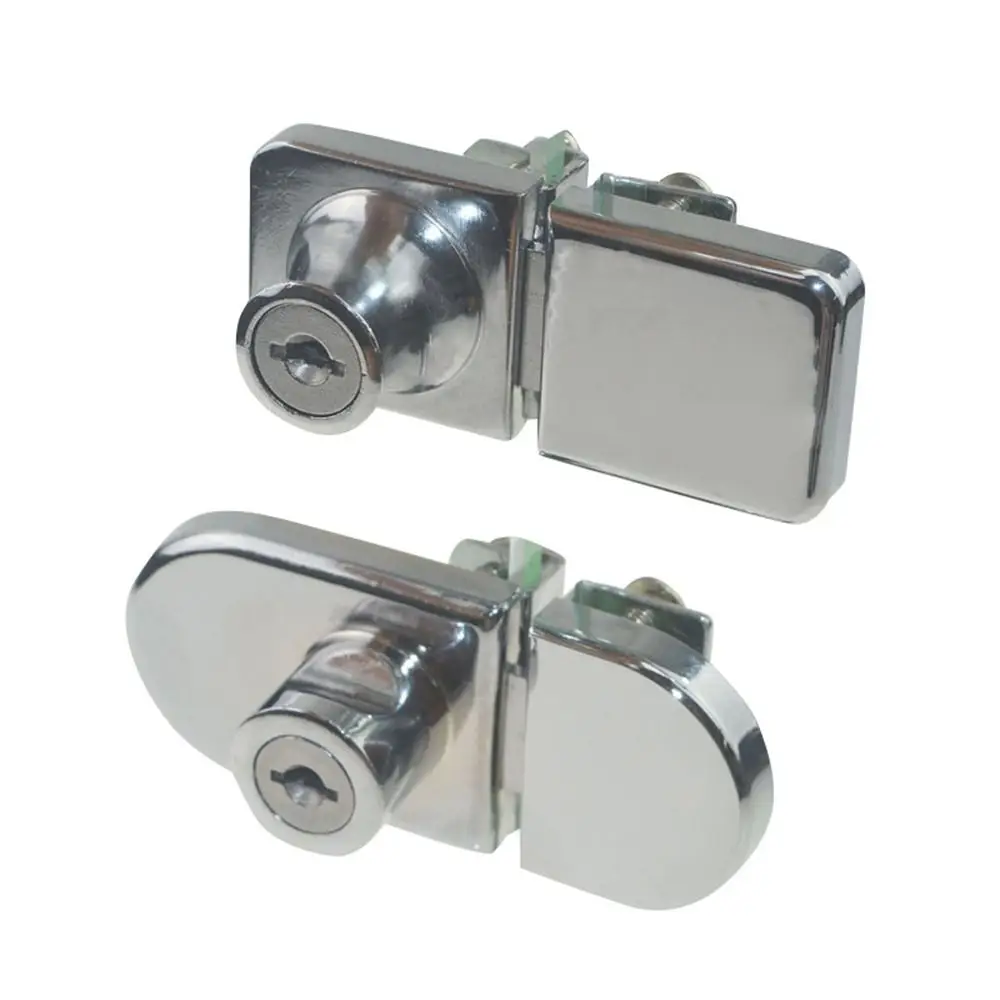 Home Office Security Hardware Double Open Sliding Cabinet Door Lock Cabinet Display Lock Lockset Glass Door Lock