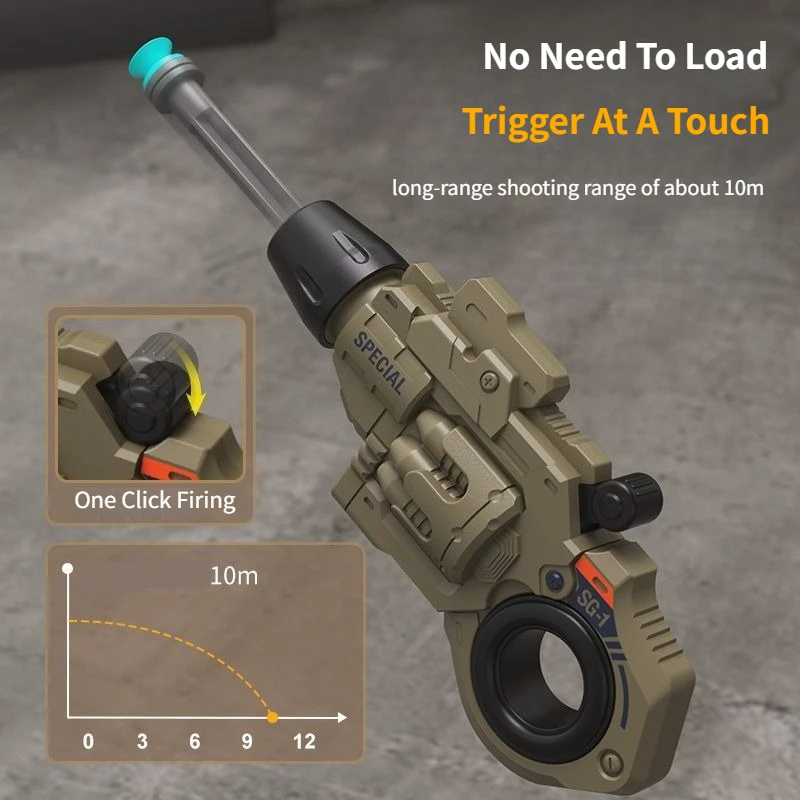 ปืนของเล่นเด็กแบบยิงลูกซอฟท์ สำหรับเล่นกีฬากลางแจ้ง เกมยิงปืน ของเล่นคลายเครียดสำหรับผู้ใหญ่ ของขวัญวันเกิด