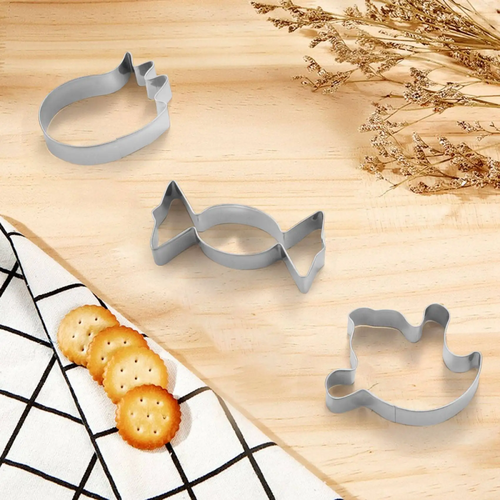 Halloween Cookie Cutters, 15 PCS Cookie Cutters Shape, Stainless Steel Cutters Molds Cutters for