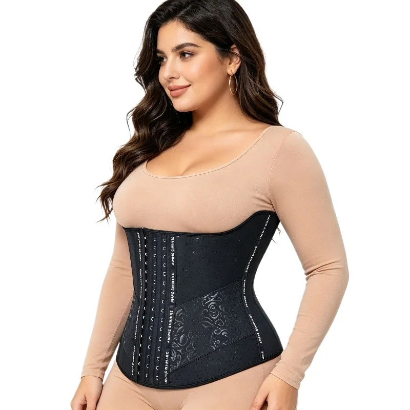 

Long Torso 25 Steel Bones Latex Waist Trainer Shapewear for Women Slimming Comfort Fit Girdle Breathable Tummy Control Cincher