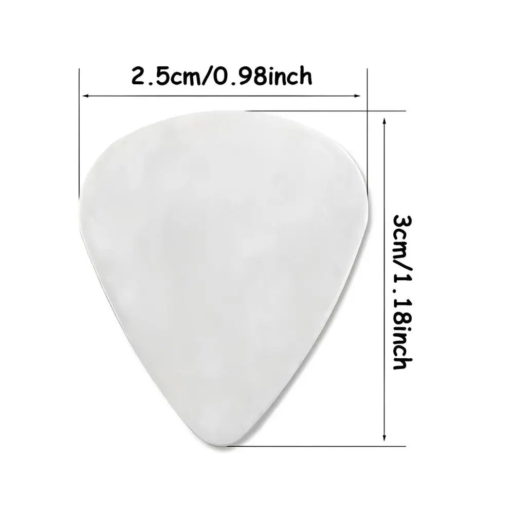 5/18/20pcs Stainless Steel Guitar Plectrum Picks Stable Tone for Acoustic Electric Ukulele Instrument Accessories YMY