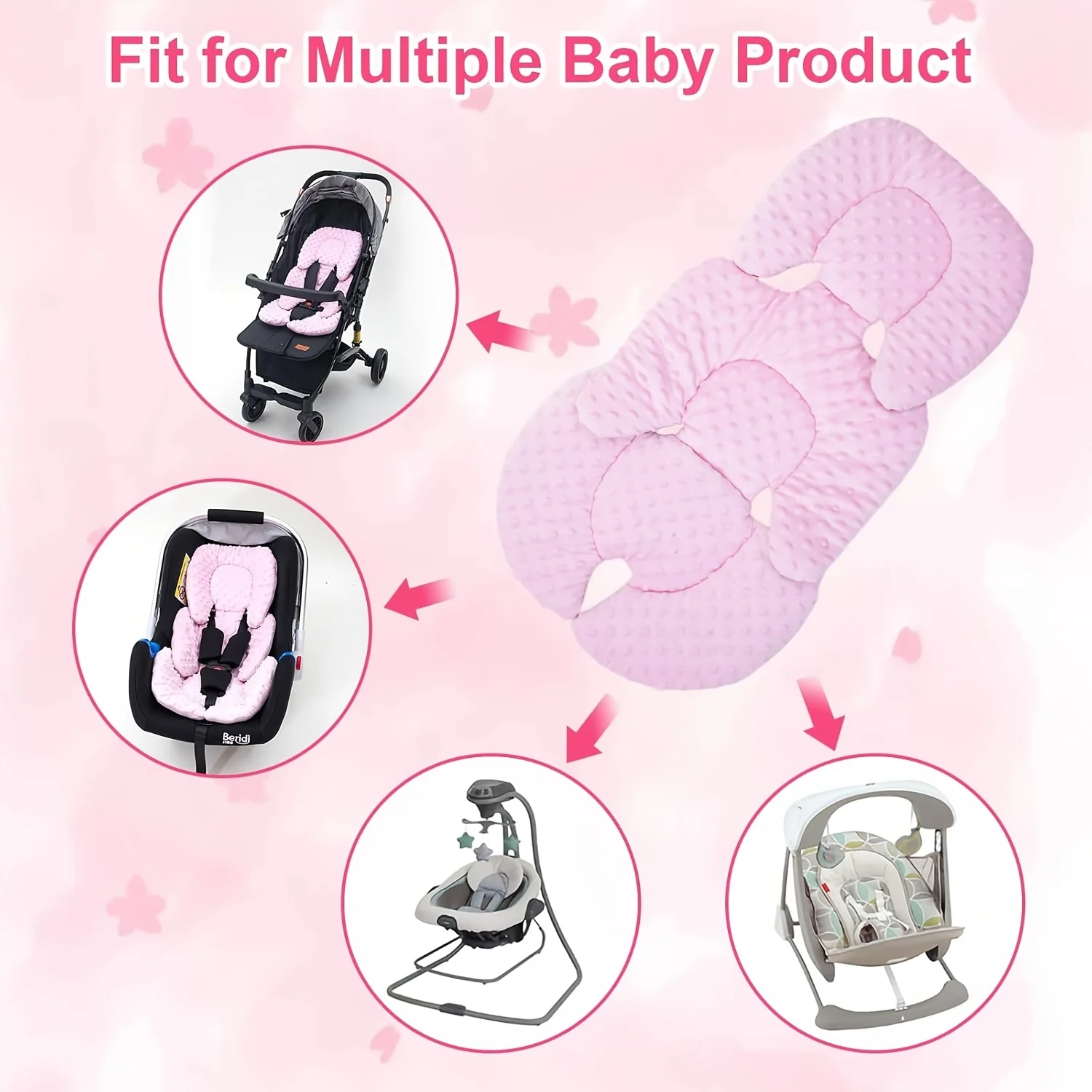 Baby Kinderwagen Sitzkissen Infant doppelseitige Warenkorb Sitz Pad 2025, Neue Dicke Warme Kissen Universal Baby Kinderwagen Zubehör – Detail 5