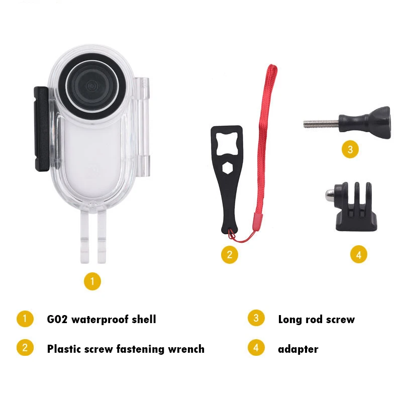 1Pc Insta 360 Go2 boîtier étanche Transparent 30M cadre de Protection de plongée coque pour plongée sous-marine coque de Protection