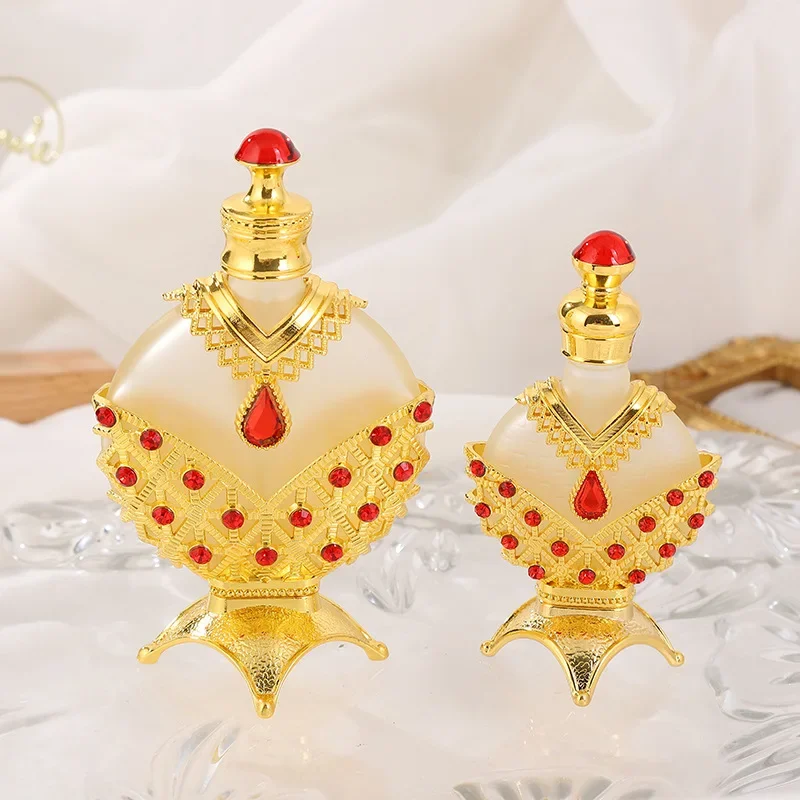 

12ml Essential Oil Bottle Golden Dubai Luxury Essence 30ml Perfume Girl's Fragrance Stick Sub Packaging Container