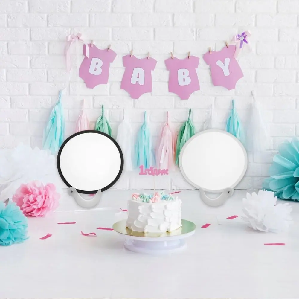 Blank Design DIY White Foldable Fan Portable Handcraft Handheld Round Folding Fans DIY Folding Fans