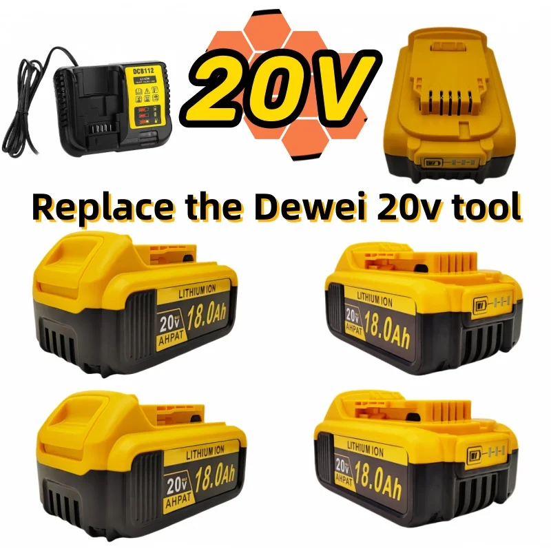 Suitable for DeWalt 20V 18.0AH original lithium battery DCB206-2 DCB205-2 DCB205 DCB201 DCB203 and other rechargeable batteries