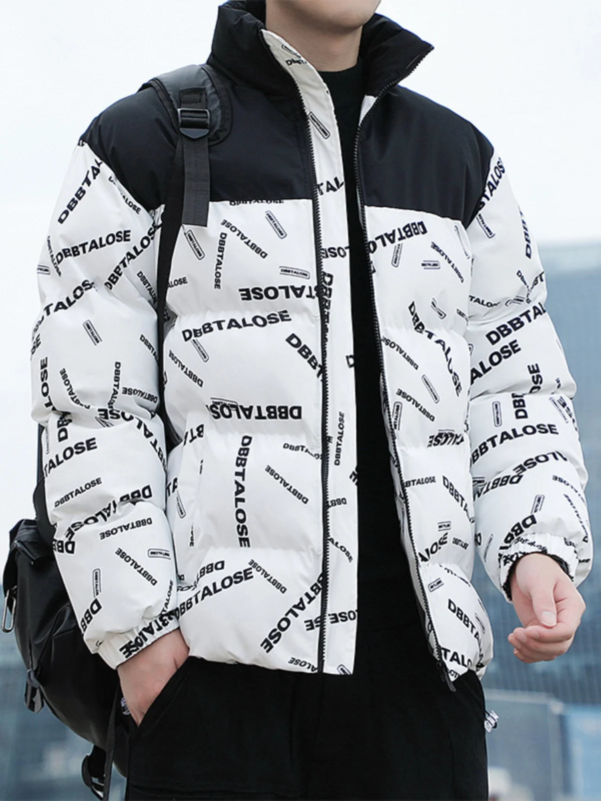 Sli Thiened Stand Collar Men's down Cotton Jaet Brand Autumn Winter Faionable Warm Coat Youth ular Outerwear