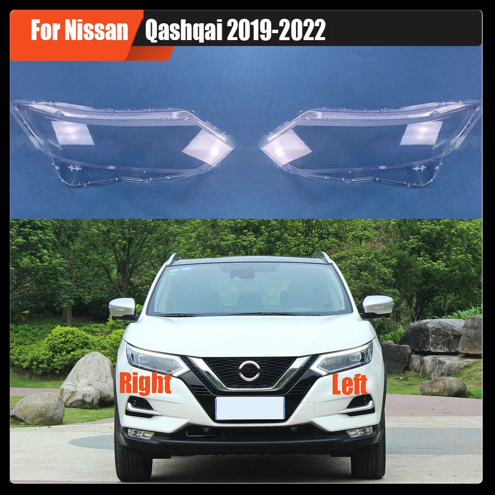 

For Nissan Qashqai 2019-2022 Headlamp Cover Transparent Mask Lamp Shade Headlight Shell Lens Replace The Original Lampshade