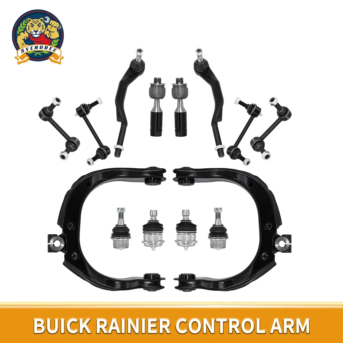 Svenubee 14Pcs Front Upper Control Arms Sway Bar End Link for Buick Rainier GMC Envoy Chevrolet Trailblazer 2004 2005 2006-2009