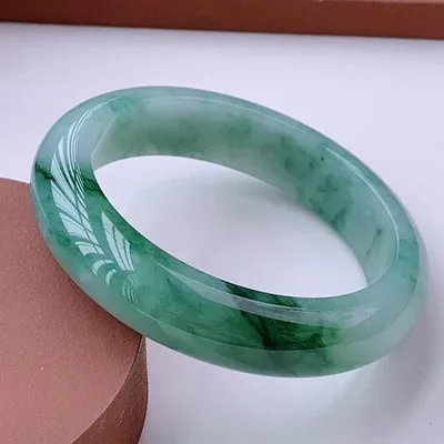 

Natural Myanmar Jade 54mm-62mm bracelet exquisite princess bracelet to send girlfriend to send mother Hetian jade