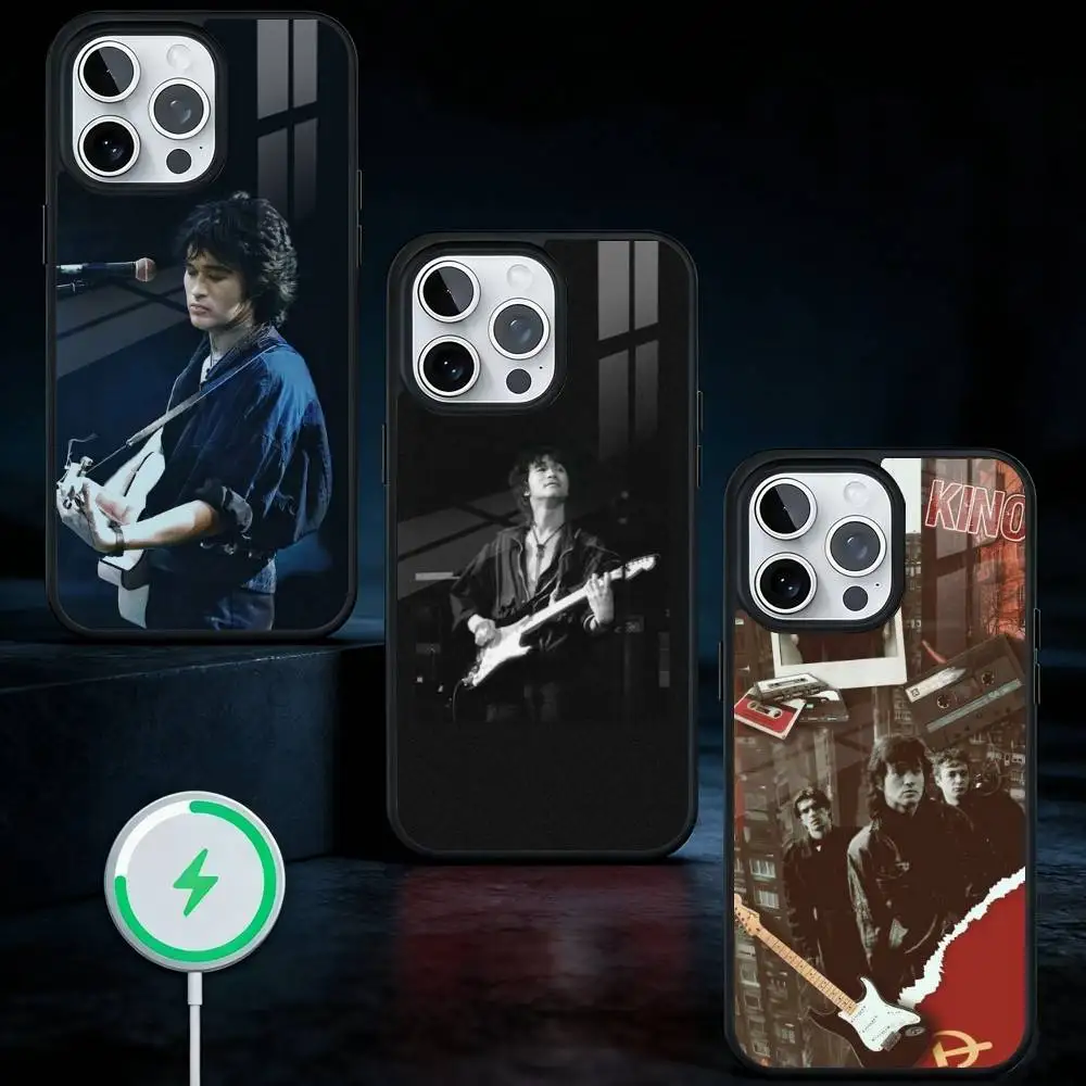 

Russia Rock Band Viktor Tsoi Kino Phone Case For iPhone17,16,15,14,13 Plus,Pro Max Magnetic For Magsafe Wireless Charging