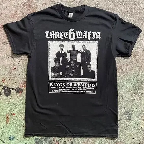 Camiseta Tres 6 Mafia, Algodón, Mamá/Papá/Amigos MEJORES Regalos