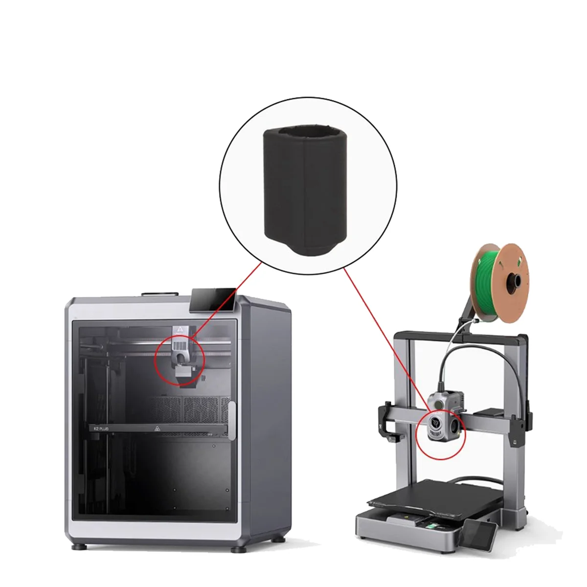 A49T Silicone Socks for K2 Plus Hotend Protection Sleeve for Hi Combo 3D Printer Heat Retention Dust Prevention 3Pcs