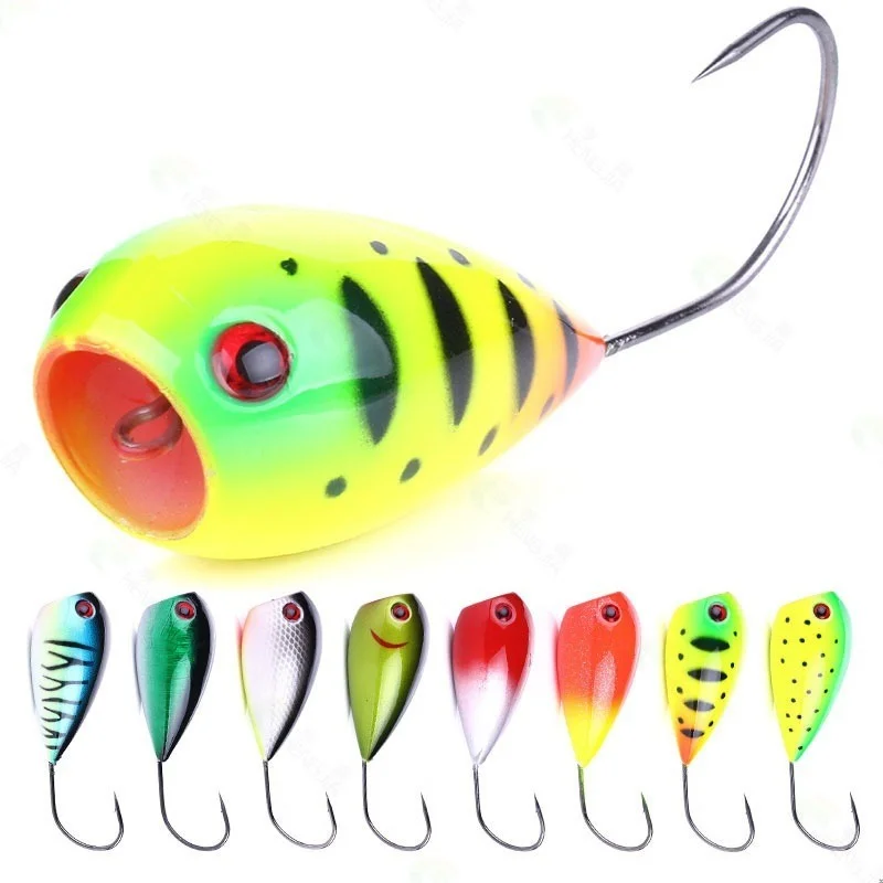 

1Pcs/lot Popper Fishing Lure Crankbaits 8cm 13g Artificial Baits Croatian EGG Floating Hard Bait With Single Hook