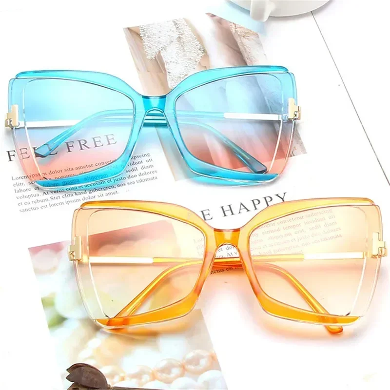 Oversized Zonnebril Vrouwen 2024 Hoge Kwaliteit Brillen Vrouwen Vintage Bril Vrouwen/Mannen Luxe Merk Oculos De Sol Gafas