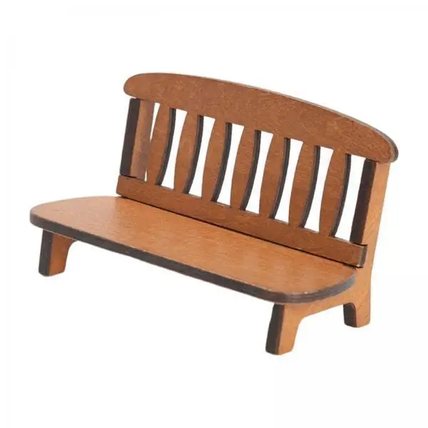 Doll House Furniture Miniature Bench Wooden 1 12 Decor Accessory for Micro Landscape Kids Gift