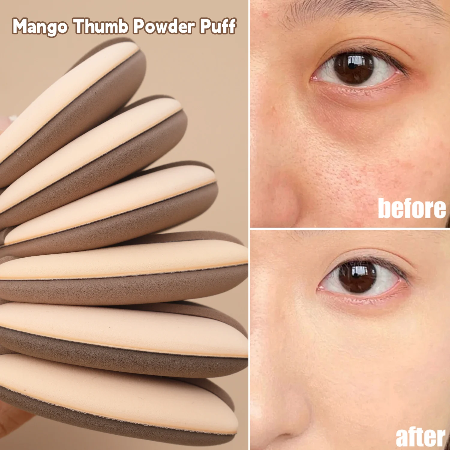 Triangle Design Sponge Powder Puff Double-sided Wet and Dry Use Cosmetic Puff Evenly Apply Foundation Easy To Clean Makeup Tools