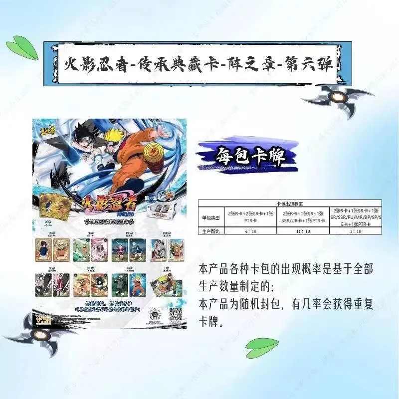 Groothandel KAYOU Naruto Card T4W7 Master Case 18 Box Engels Smriti Collectible Card Jin Hoofdstuk Sasuke Anime Game Cadeau voor kinderen