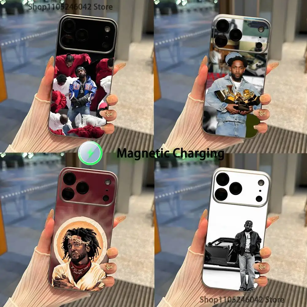 

Cool K-Kendrick Lamar G-GNX For iPhone 17,16,15,14,13,12,11,Pro,Max,Plus Magnetic Wireless Charging Transparent gray Phone Case