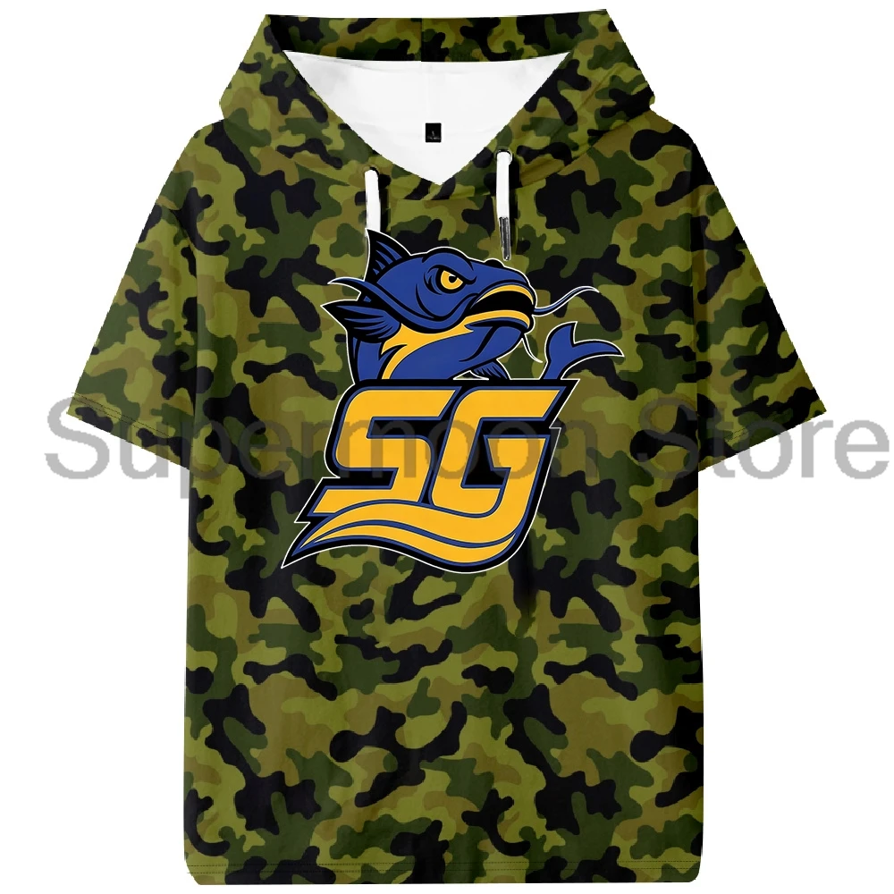 Chad Powers South Georgia Catfish Hooded T-shirt Unisex Short Sleeve Sportwear Tee Women Men Outdoor Streetwear Tops