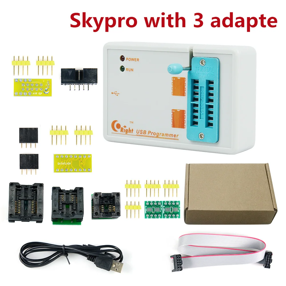 3 adapters Skypro official version High-speed  Skypro official versio USB SPI Programmer24 25 93 EEPROM 25 flash include