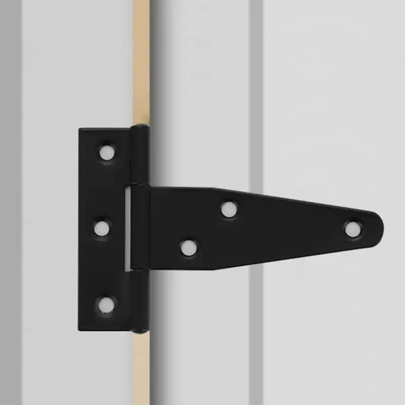 2pcs 3-6 Inches Heavy Duty T Shape Iron Hinge Galvanized Door Gate Hardware Hinges Shed Cabinet Barn Room Strap Hinge With Screw