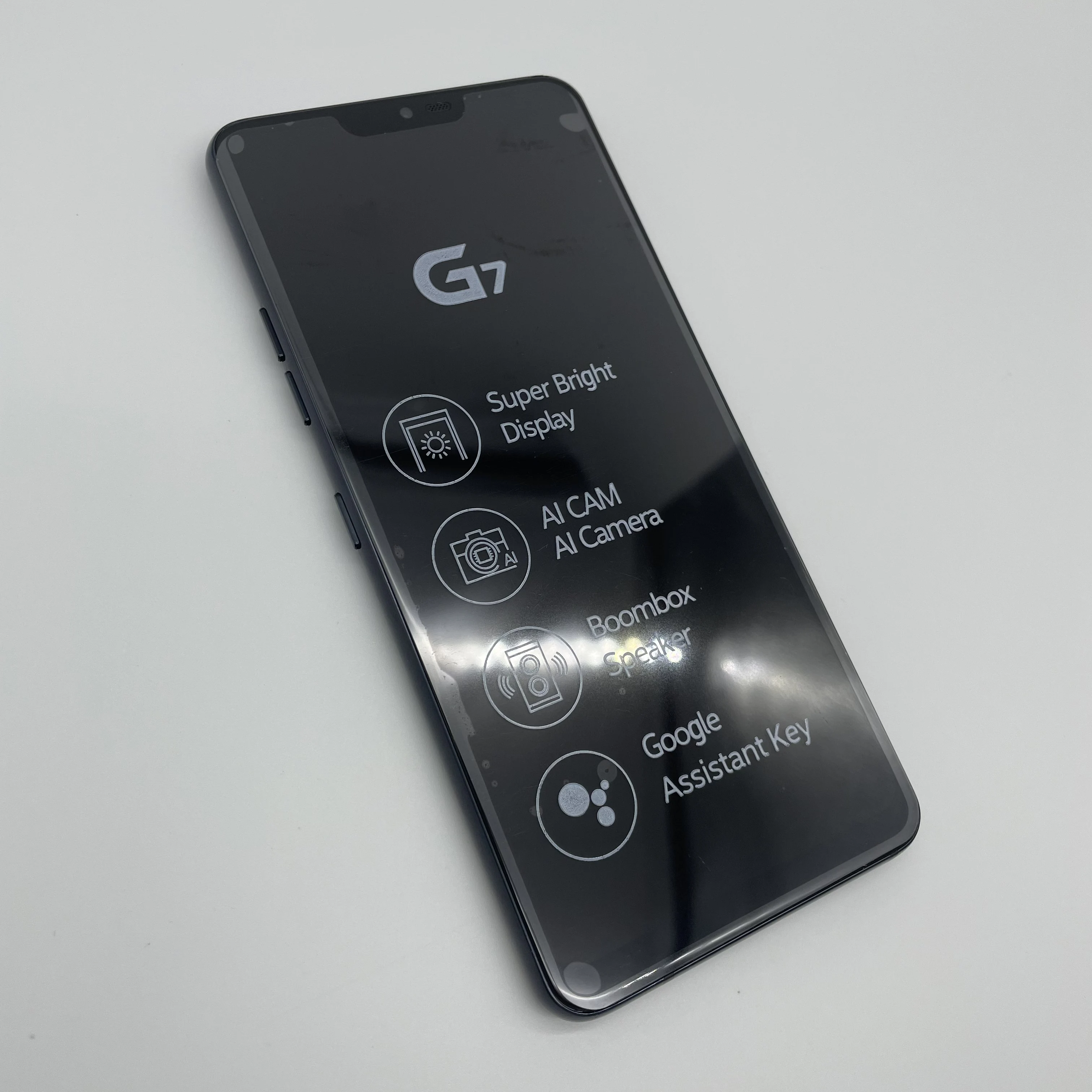 مفتوح الأصلي LG G7 ThinQ 64GB 4GB RAM، 128GB 6GB RAM بصمة الإصبع واي فاي 6.1 بوصة 16MP أندرويد