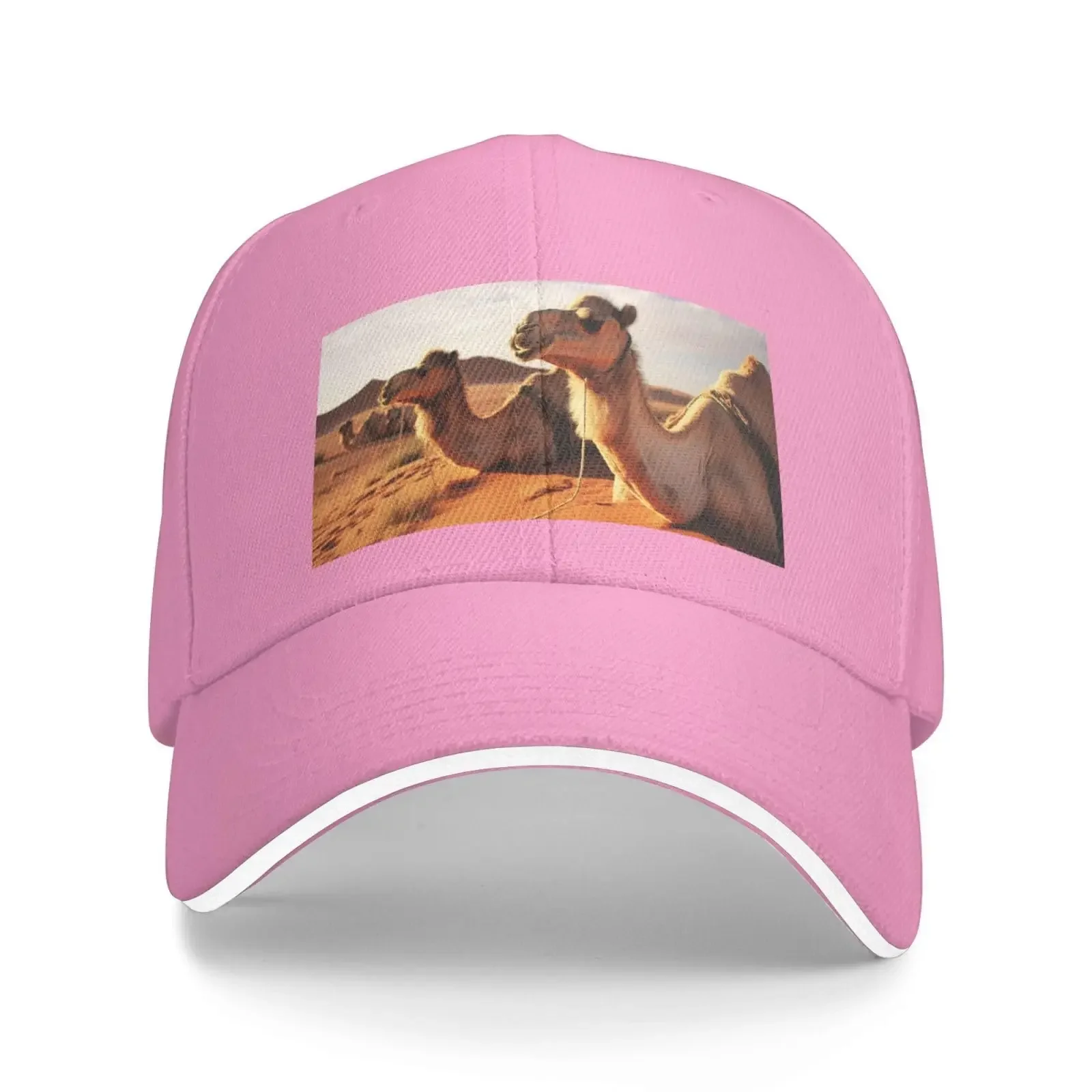 Men and Women Baseball Hat Camels Rest Desert Printing Stylish Dad Cap Trucker Low Profile Hats Adjustable Washable