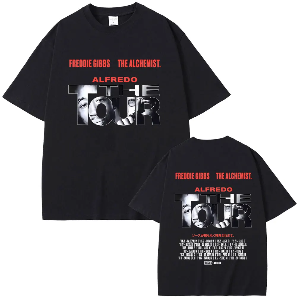 

Rapper Freddie Gibbs and The Alchemist Alfredo The Tour 2025 T-shirt Men Hip Hop Fashion Music T Shirt Male Oversized T-shirts