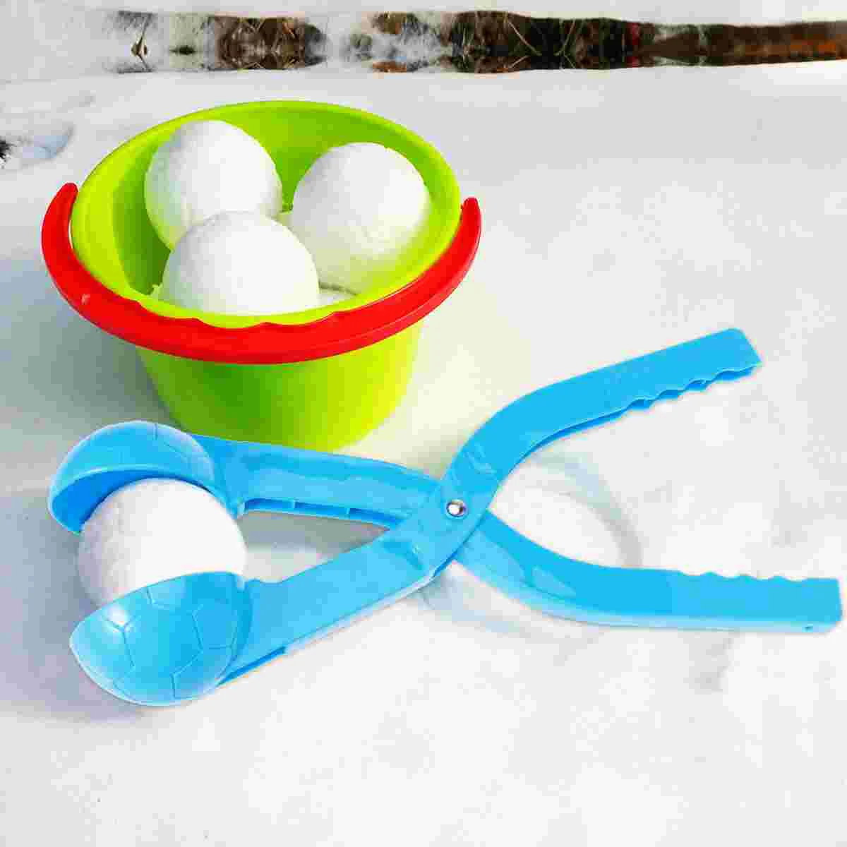 Toyvian 3 Stück Schneeballmacher mit Bonus-Einkaufstasche, Schneespielzeug für Kinder, Schneeballmacher mit Griff für Schneeballbekämpfe