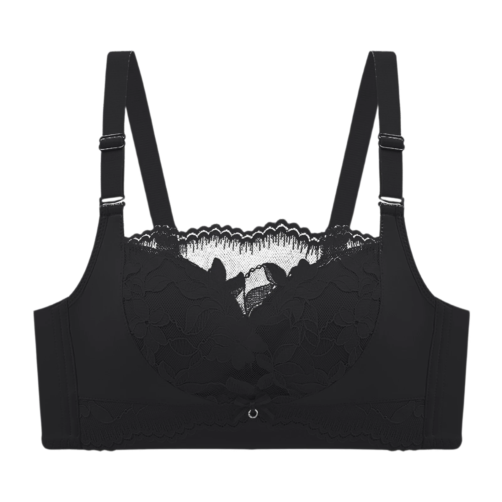 2025년형 두꺼운 주름 브라 여성용 심리스 속옷 편안한 노와이어 데일리 얇은 스포츠 속옷