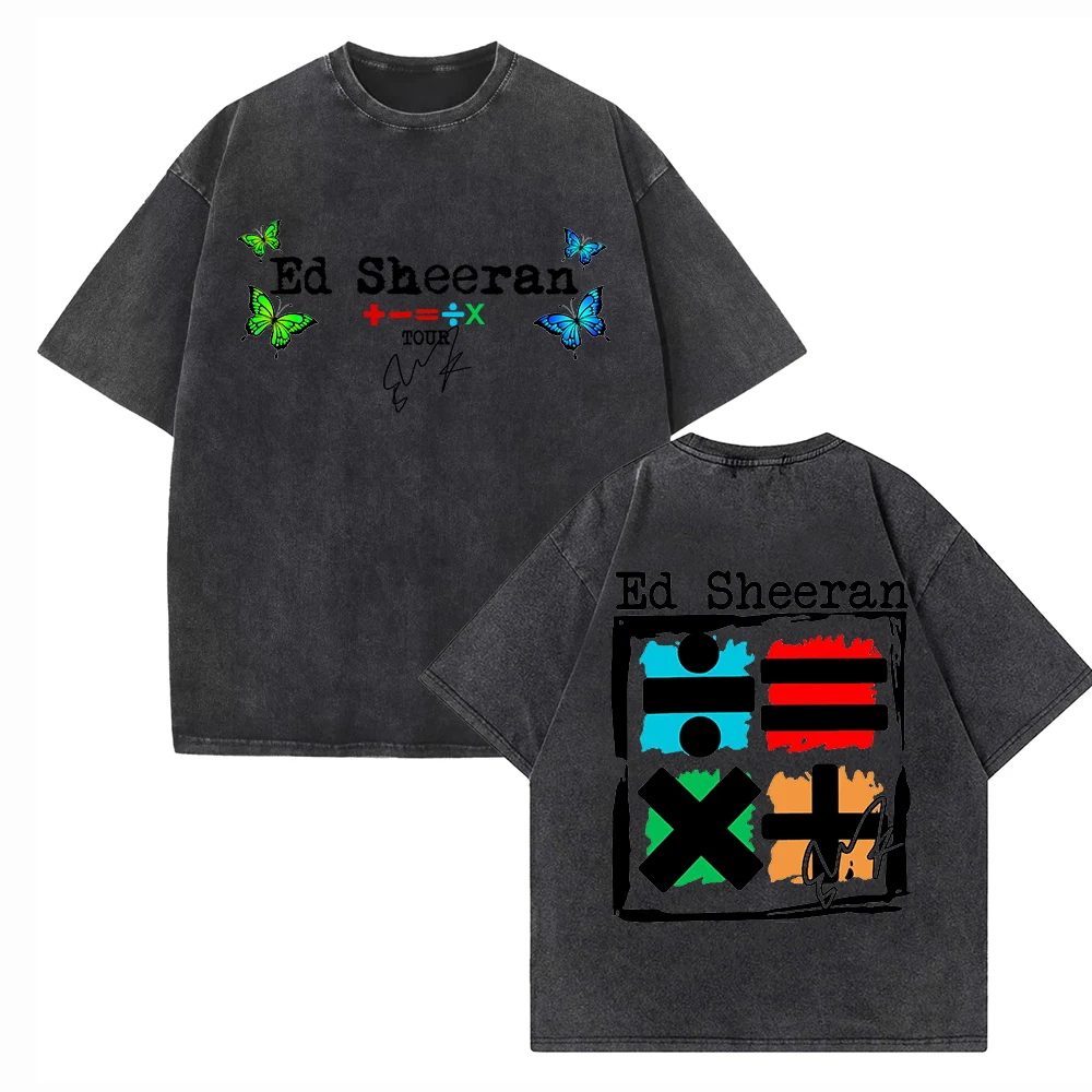 

Ed Sheeran Mathematics 2024 Tour Shirts Harajuku Vintage O-Neck Short Sleeve Cotton Man Woman T-Shirts Gift Tops