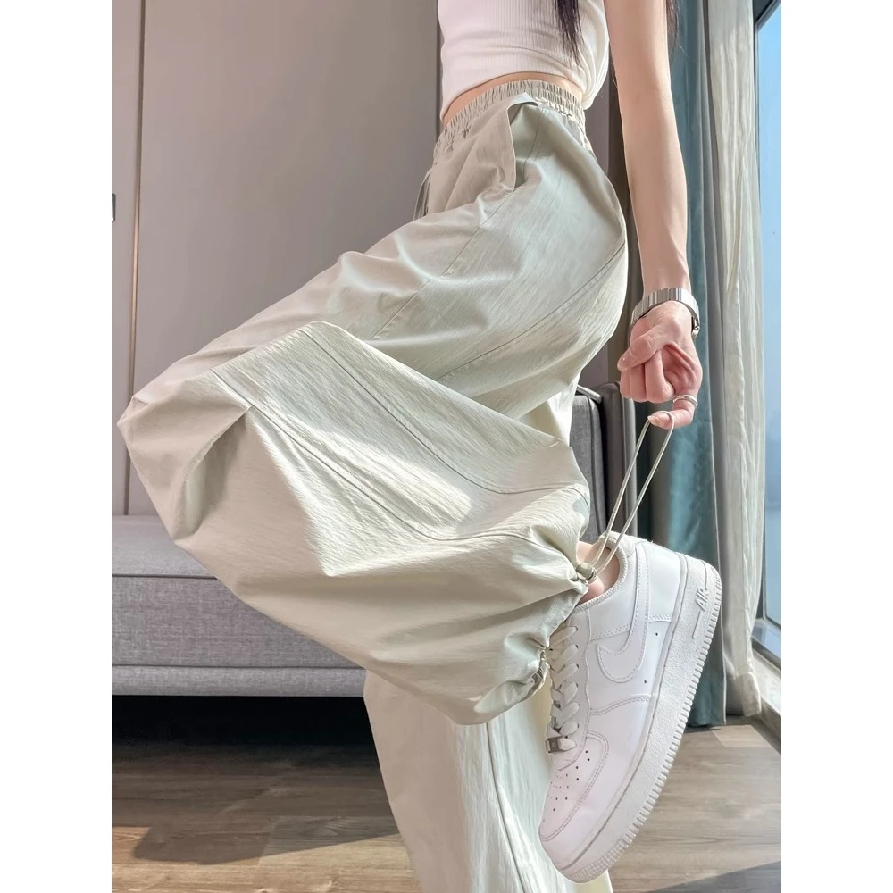 

Женские летние тонкие брюки Off Qui Dry из ледяного шелка, широкие, свободные, для горного спорта, с высокой талией, из полиэфирного волокна