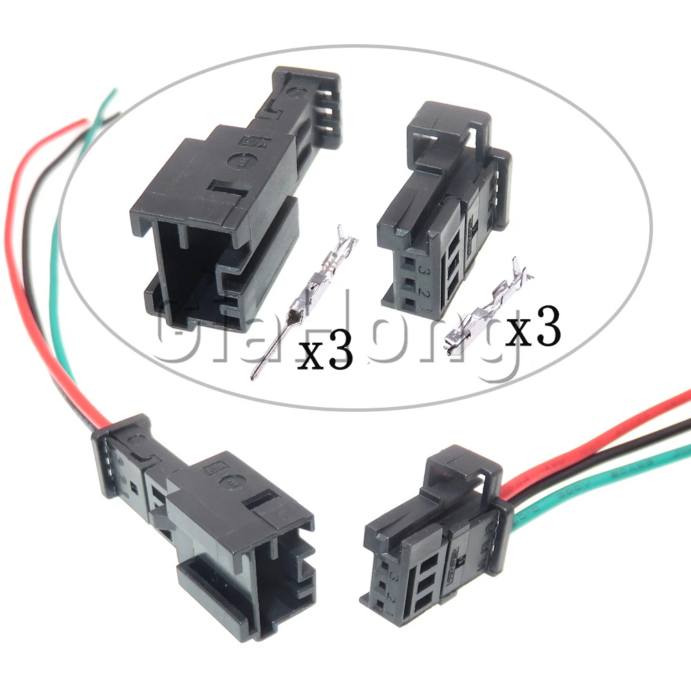 1 Set 3 Ways 953698-1 953697-1 Starter Car Small Current Electric Wire Male Female Socket Automotive Electrical Connectors