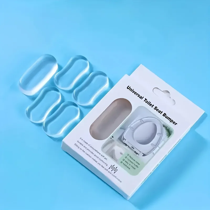 Silicone Silent Anti-Collision Pad For Toilet Seat Cover Soft Shockproof Buffer Cushion 5PCS