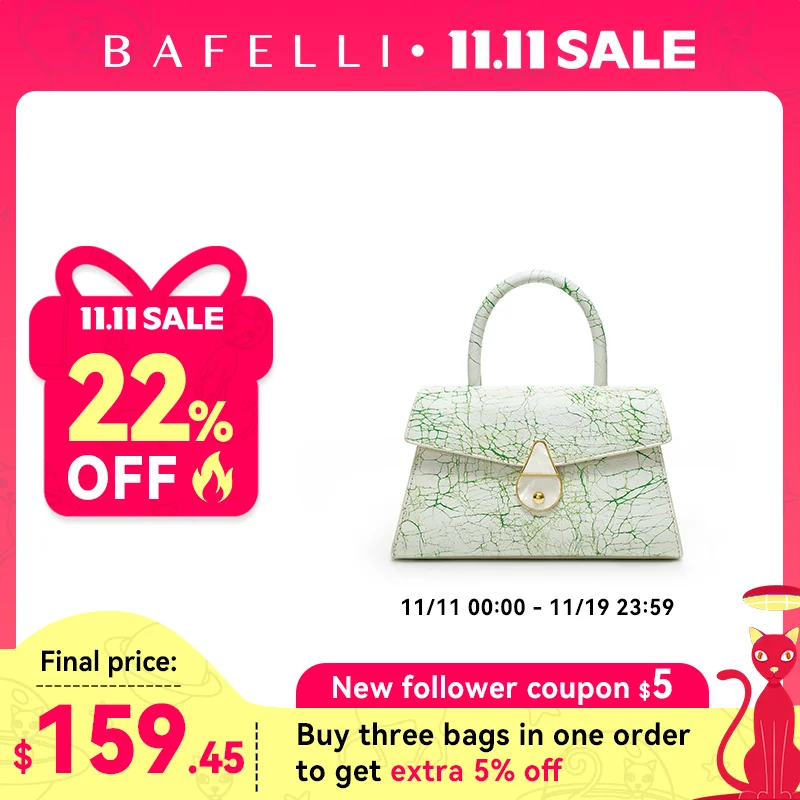 

BAFELLI 2025 NEW WOMEN'S HANDBAG LUXURY DESIGNER BRAND FASHION HANDHELD PURSE ORIGINAL STYLE LEATHER TREND LADIES BAGS SHOULDER