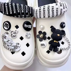 DIY 3D Cartoon Shoelace Bear Shoe Charms Clogs Slides Sandals Garden Shoes Decorations Charm Set Accessories Kids Gift