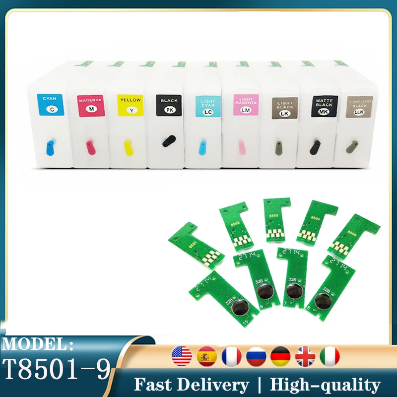 

T8501-T8509 80 мл P800 сменный картридж с чипом для принтеров Epson SureColor SC-P800