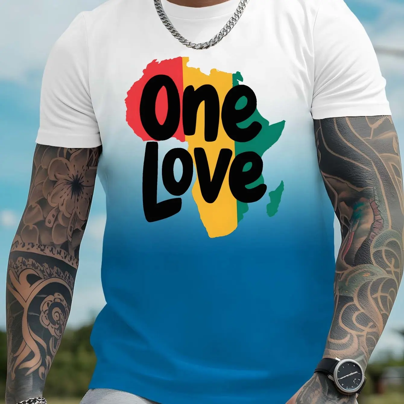 

3D letter printed street style short sleeved round neck design, casual sports style, oversized loose T-shirt
