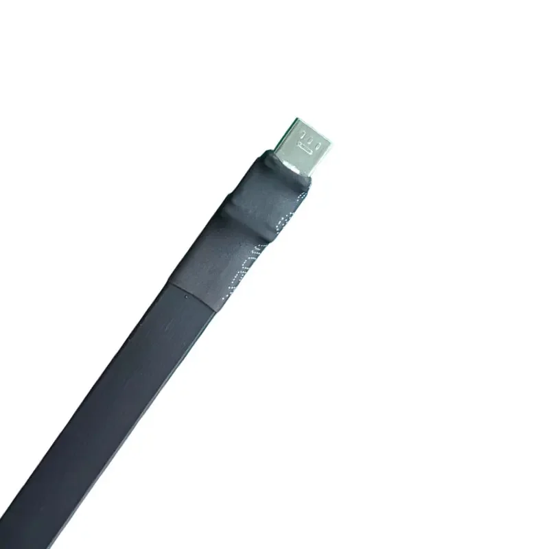 ADT-Link USB 2.0 OTG Type A إلى Micro B ذكر إلى أنثى كابل شريط مسطح مزدوج 90 ° محول تمديد الانحناء خط موصل 480 متر/بي بي إس