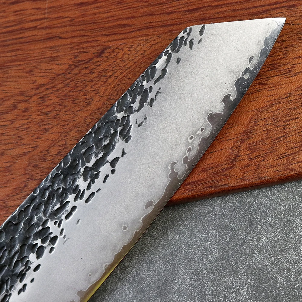 JUMCSONG-cuchillo de cocina hecho a mano con hoja de acero, accesorio de Chef de acero inoxidable con alto contenido de carbono, Santoku