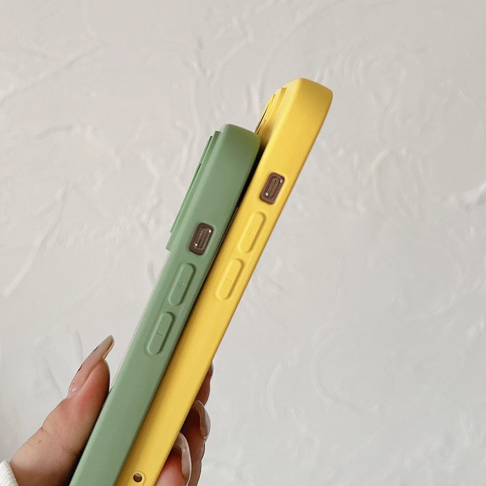 رقيقة جدا مربع السائل سيليكون جراب هاتف آيفون 17 16 15 14 13 12 11 برو ماكس XS زائد مستقيم غطاء حماية الكاميرا #3