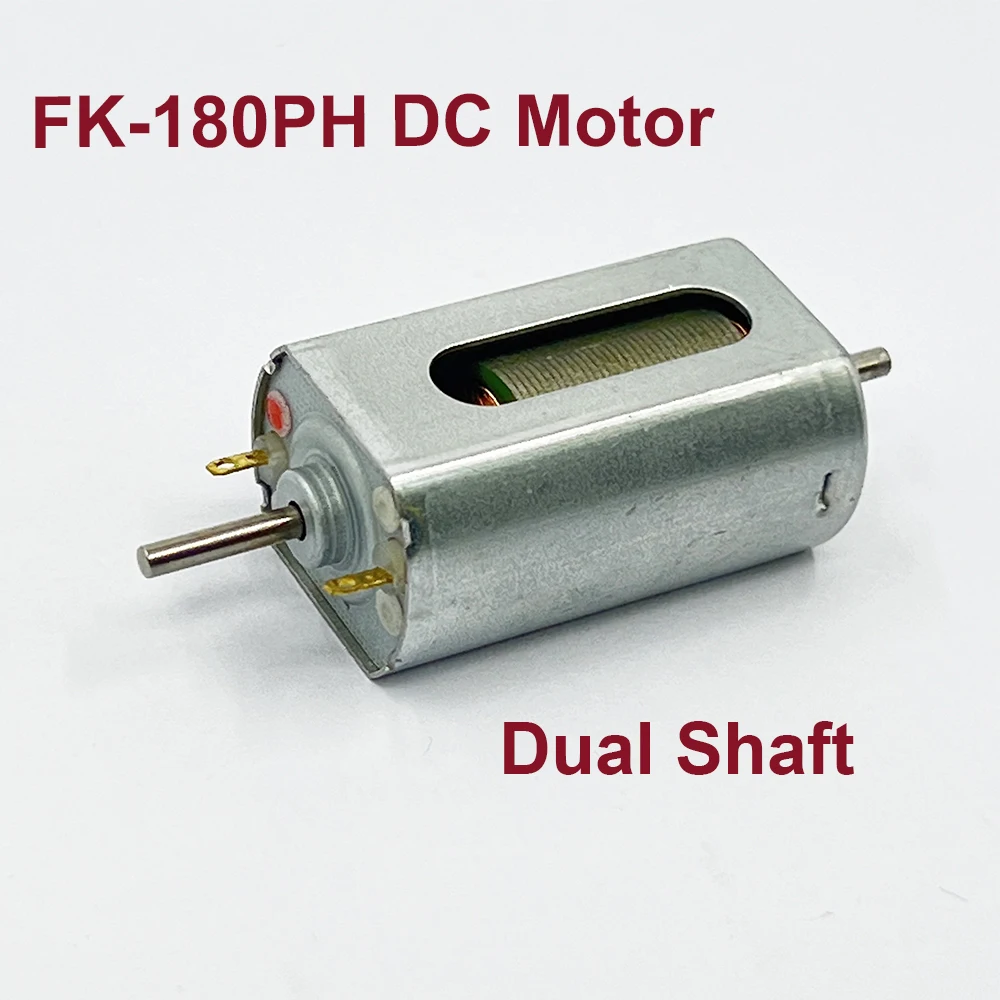 Micro 180 Carbon Brush Electric Motor FK-180PH DC 6V 9V 12V 15000RPM High Speed Dual Shaft Motor With Big Cooling Hole RC Toy