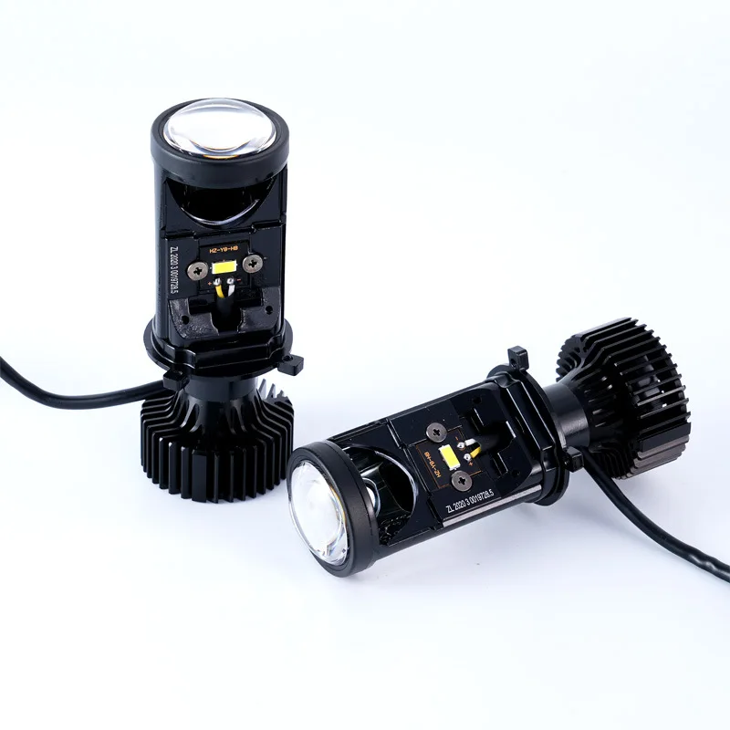 Y6D Lens Car Light H4 Far and Near Integrated Motorcycle H4 Lens Laser Fish Eye Y6 Car LED Headlight view 3